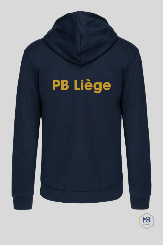 Sweat Capuche Zip Bicolore "PB Liège"