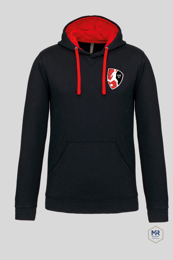 Sweat Capuche Bicolore