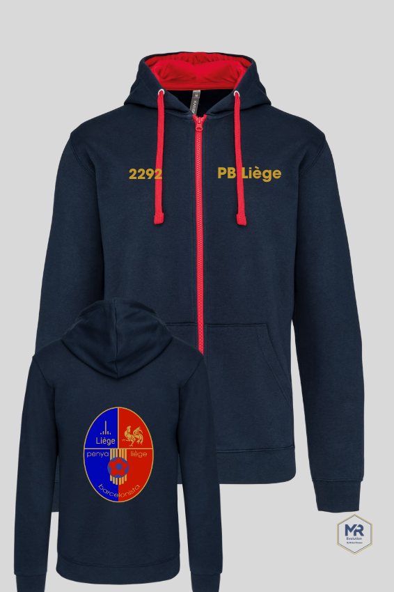 Sweat Capuche Zip Bicolore "Penya"